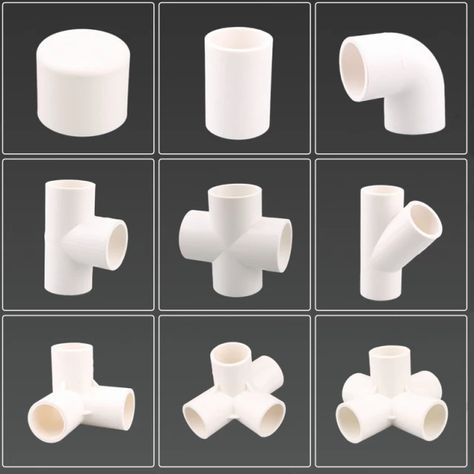 20/25/32mm White PVC Pipe Fittings Straight Elbow Tee Cross Connector Water Pipe Adapter 3 4 5 6 Ways Joints _ - AliExpress Mobile Pvc Pipe Furniture, Pvc Pipe Connectors, Pvc Joints, Pvc Tent, Pvc Connectors, Pvc Furniture, Pipe Shop, Pvc Pipe Fittings, Long Pipe