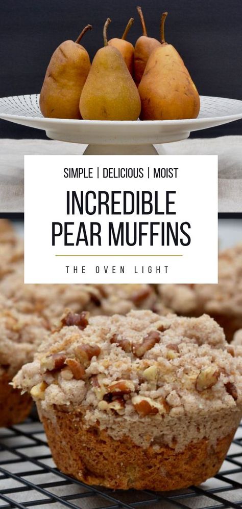 Gingerbread Pear Muffins, Can You Freeze Fresh Pears, Pear Cinnamon Muffins, Overripe Pears Recipes, Recipes For Pears Desserts, Pear Muffins Recipes Easy, Leftover Pears, Apple Pear Muffins, Fresh Pears What To Do With