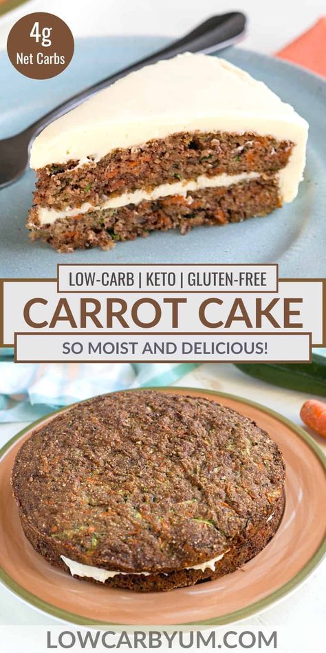 Carrot Cake With Almond Flour, Keto Carrot Cake Recipe, Almond Flour Cake, Keto Carrot Cake, Brown Sugar Replacement, Low Carb Carrot Cake, Coconut Flour Cakes, Sugar Free Cake Recipes, Sugar Free Carrot Cake