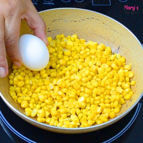 Corn And Eggs, Recipe For Corn Meal Mush, Corn Meal Mush Recipe, Fried Corn Tortillas And Eggs, What To Do With Left Over Corn On The Cob, Egg Recipes For Kids, Egg Pizza, Canned Corn, Corn Recipes