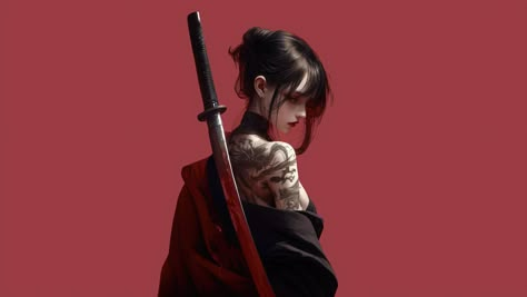 Super Amoled 4k Wallpaper Dark, Female Samurai, Bw Art, Cr7 Jr, Anime Kitten, Arte Ninja, Dark Red Wallpaper, Hd Nature Wallpapers, K Wallpaper