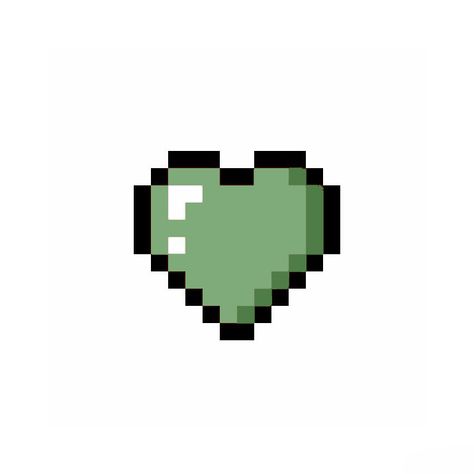 green minecraft heart Green Icon Drawing, Widgets Aesthetic Green Pastel, Green Heart Drawing, Green Aesthetic Minecraft, Green Emoji Aesthetic, Green Heart Widget, Green Pixel Icons, Icons Verdes Aesthetic, Green Heart Aesthetic