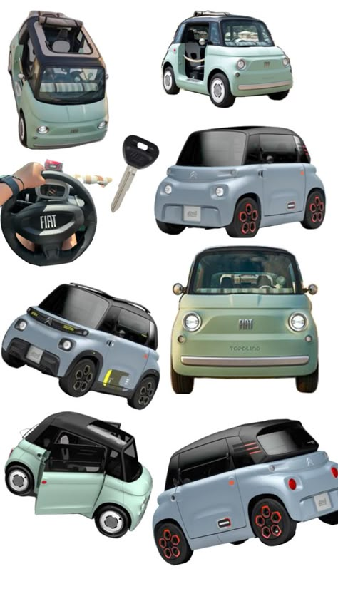 Voici un collage de la Citroën ami et de la Fiat topolinl Porsche Targa, Microcar, So Aesthetic, Mini Car, Car Ideas, Mini Cars, Fiat 500, My Car, Dream Car