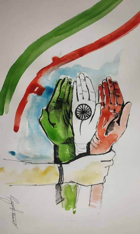 Independent /republic day drawing  India is our soul.   And my drawing show all my love to India. Our India Drawing, Save India Drawing, Republic Day Posters Drawing, Independent Day Poster, Republic Day India Drawing, Save Life Poster, Independent Day Drawing, Independent Drawing, Independence Drawing