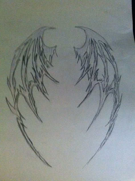 Demon Wings (an ex has them on her back now) Burnt Wings Drawing, Gothic Wings Drawing, Demon Wing Back Tattoo, Vampire Wings Tattoo, Succubus Wings Tattoo, Gothic Angel Wings Tattoo, Demon Wings Tattoo On Back, Demon Wings Back Tattoo, Anime Demon Wings