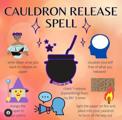 Release Spell, Cauldron Spells, Types Of Witches, Cosmic Witch, Spiritual Altar, Charmed Book Of Shadows, Witchy Tips, Teen Witch, Easy Spells