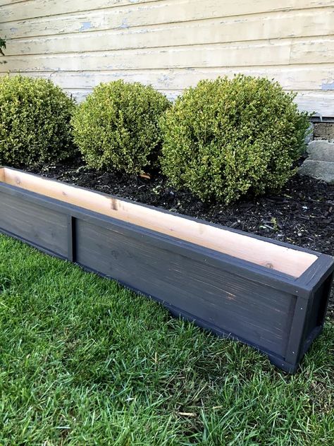 Rhem Wood Planter Box Small Front Porch Ideas Entrance, Long Planter Boxes, Cedar Window Boxes, Long Planter, Window Planter, Window Planters, Garden Privacy, Wood Planter, Wood Planter Box