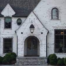 Limewash Brick Exterior Painting Near Cincinnati OH White Brick House, Acme Brick, Home Designs Exterior, Lots Of Windows, Front Entrance, White Brick, Painted Brick, Dream House Exterior, Exterior Brick