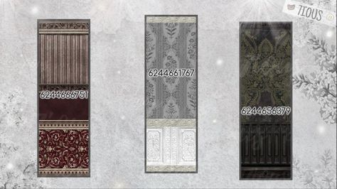 Dark Academia Wallpaper Bloxburg, Bloxburg Rose Wallpaper Codes, Dark Academia Codes Bloxburg, Victorian Aesthetic Bloxburg House, Dark Academia Bloxburg Outfit Codes, Dark Academia House Bloxburg, Victorian Wallpaper Bloxburg, Bloxburg Victorian House Layout, Bloxburg Wall Decal