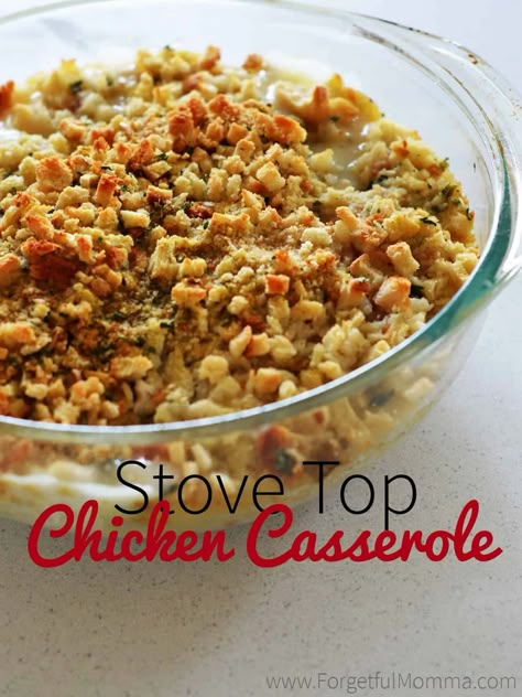 Anything with Stove Top is going to taste amazing because Stove Top is amazing! This Stove Top chicken casserole is easy to make. Box Stuffing Recipes, Stove Top Chicken Casserole, Chicken And Dressing Casserole, Chicken And Dressing, Casseroles Chicken, Stove Top Chicken, Chicken And Stuffing, Chicken Casserole Easy, Food Casseroles