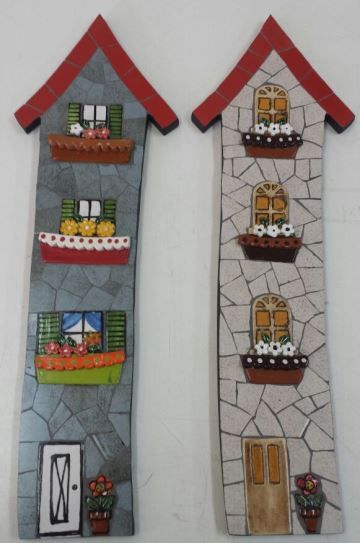 mosaic houses all tiles from Trunell Mosaic Houses, Mosaic Houses Pictures, Mosaic Mountains Ideas, Mosaic Cityscapes, Mosiac Tile Birdhouse, Mosaic Garden Art, Mosaic Pictures, Mosaic Tile Art, Mosaic Art Projects