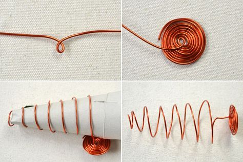 How to Make Christmas Tree Ornament for Desk Decoration : Wrap the ... December Diy, Copper Wire Crafts, Christmas Tree Beads, Wire Ideas, Wire Ornaments, Silver Christmas Decorations, Christmas Craft Fair, Wire Wrapped Jewelry Diy, How To Make Christmas Tree