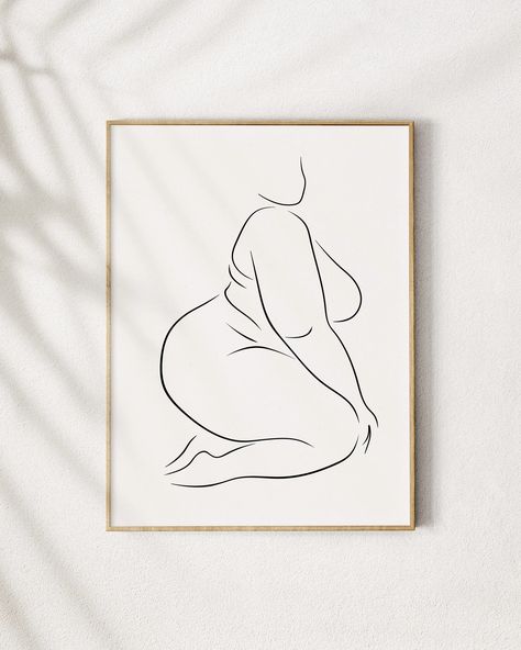 Body Positive Line Art, Plus Size Body Art, Thick Woman Art, Chubby Female Print, Curvy Woman Poster, Naked Silhouette Artwork - Etsy Plus Size Goddess Art, Plus Size Body Art, Body Positive Line Art, Fat Positive Art, Silhouette Artwork, Positivity Art, Woman Poster, Plus Size Art, Fat Art