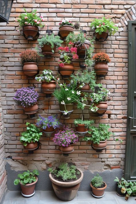 Outdoor Wall Mounted Planter Ideas Outside Wall Planter Ideas, Wall Planter Ideas, Arizona Decor, Pot Wall, Wall Mounted Planters, Outdoor Walkway, Wall Planters, Outdoor Planter, Wall Garden