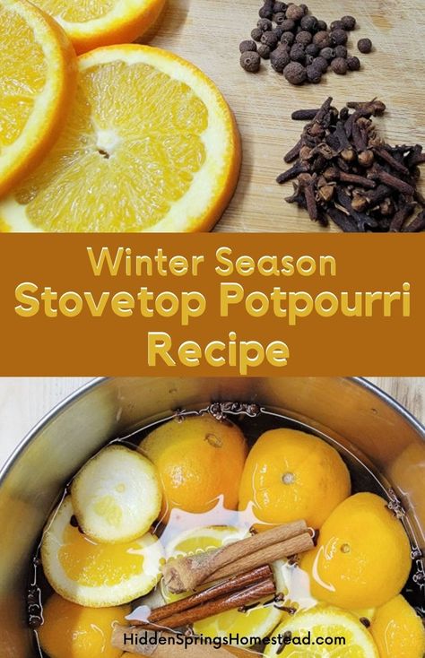 Transform your home with the fresh scent of winter or the Christmas holiday season with this stovetop potpourri recipe simmering in a pot on the stove. Orange slices, cloves, cinnamon and other winter spices simmering together to enjoy how amazing your house will smell. Orange Cloves Cinnamon House Smells, Winter Potpourri, Stove Potpourri, Cloves Recipes, Potpourri Recipe, Holiday Smells, Simmer Pot Recipes, Stove Top Potpourri, Simmering Potpourri