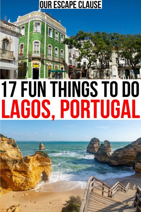 Iconic beaches and interesting attractions: here are the best things to do in Lagos, Portugal! things to do lagos portugal | what to do in lagos portugal | lagos attractions | best activities in lagos portugal | things to do in algarve portugal | best towns algarve portugal Lagos Portugal Things To Do In, Lagos Portugal Itinerary, Algarve Portugal Things To Do, Portugal Lagos, Portugal Holiday, Europe Beach, Plane Trip, Things To Do In Portugal, Portugal Itinerary