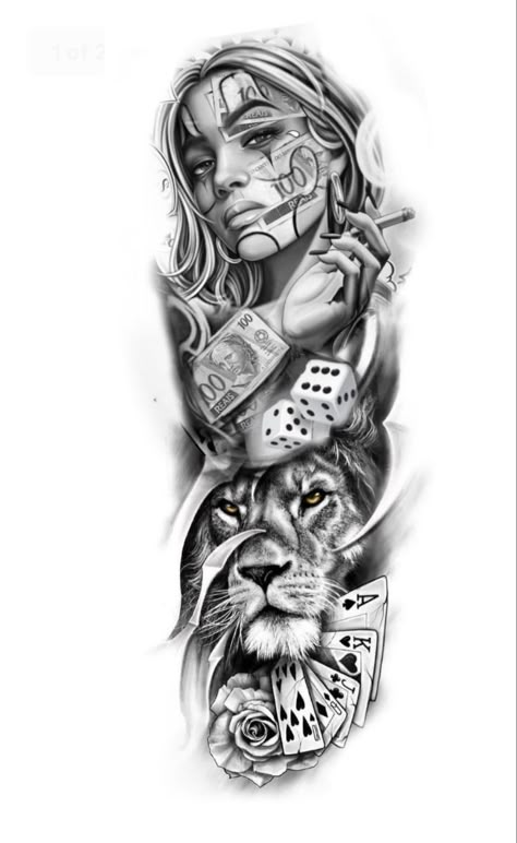 Gangster Sleeve Tattoo, Face Tattoo On Arm, Chicano Tattoo Drawings, Mandala Animal Tattoo, Chicana Style Tattoo, Women Full Sleeve Tattoo Ideas, Chicano Sleeve Tattoo, Chicana Tattoo Design, Chicano Sleeve