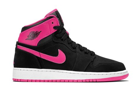 Air Jordan 1 High WMNS GS "Vivid Pink" Jordan Bred 11, Cowboys Wallpaper, Jordan Bred, Original Air Jordans, Pink Jordans, Airbrush Designs, Sassy Wallpaper, Air Shoes, White Nike Shoes