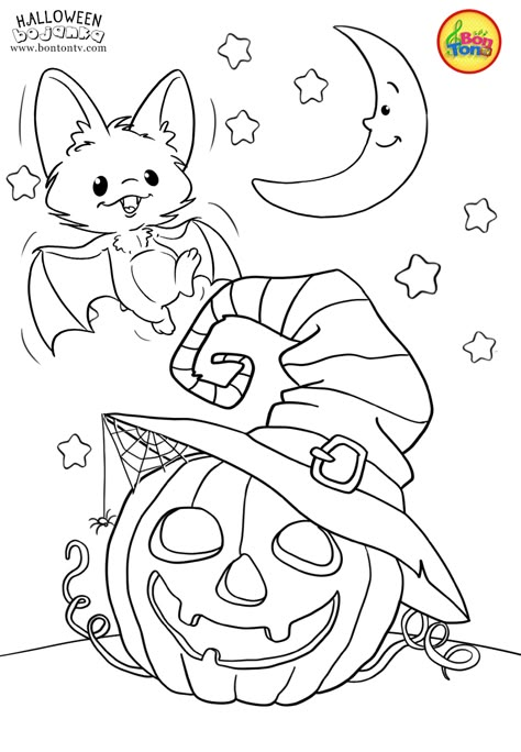 Halloween Coloring Pages for Kids - Free Preschool Printables - Noć Vještica Bojanke - Cute Halloween Coloring Books by BonTon TV - Non Scary Halloween Crafts - Halloween Cuties #halloween #coloringpages #coloringbooks #cuties #bojanke #nocvjestica #bontontv Scary Halloween Crafts, Halloween Coloring Pages Printable, Cute Halloween Coloring Pages, Bat Coloring Pages, Moldes Halloween, Halloween Coloring Sheets, Free Halloween Coloring Pages, Scary Halloween Pumpkins, Pumpkin Coloring Pages