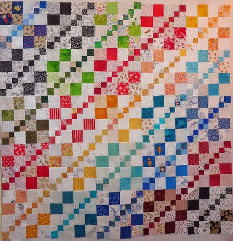 Kathy's Quilts: Carrie Nation blocks Carrie Nation, Rainbow Quilts, Waffle Quilt, Sewing Quilts, Irish Chain Quilt, Four Patch, Photo Layout, Nine Patch Quilt, Rainbow Quilt