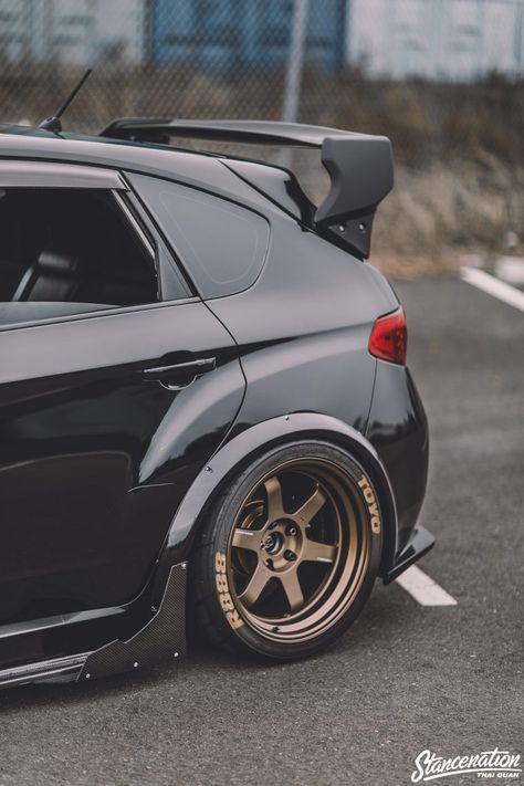 Low & Not Slow // Art's Subaru STI. | StanceNation™ // Form > Function Subaru Hatchback Impreza, Car Spoilers Wings, Hatchback Cars Modified, Subaru Impreza Hatch, Subaru Hatchback, Subaru Wrx Hatchback, Subaru Impreza Hatchback, Wrx Hatchback, Impreza Hatchback