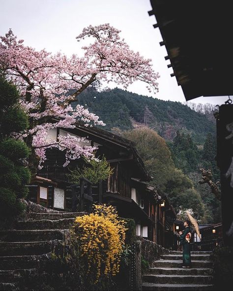 Everything Japan (@everythingnihongo) • Instagram photos and videos Japanese Alps, Mountain Architecture, Japanese Town, Japanese Mountains, Japanese Village, Mountain City, Japanese Lifestyle, Mountain Valley, Japan Culture