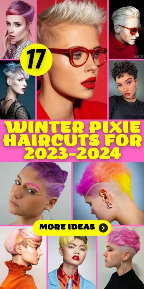 17 Stylish Winter Pixie Haircuts for 2023-2024 Funky Pixie Cut, Asymmetrical Pixie Haircut, Messy Pixie Haircut, Natural Hair Haircuts, Textured Pixie, Curly Pixie Haircuts, Funky Short Hair, Asymmetrical Pixie, Choppy Layers