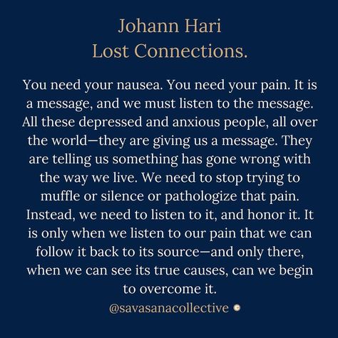 Mindset✧Couples✧Parenting on Instagram: “Another quote from @johann.hari that we find so well put. 🙌🏽 One of our biggest drivers, is to help people understand that there are both…” Losing Connection Quotes, Lost Connection Quotes, Johann Hari, Johann Hari Quotes, Quotes About Human Connection, Lost Connection Quotes Friendship, Lost Connections Johann Hari, Forced Connections Quotes, Lost Connection