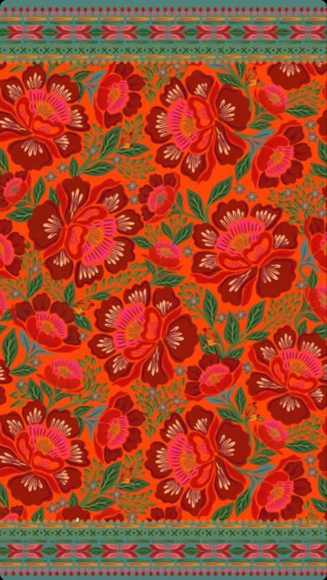 Spanish Floral Pattern, Farm Rio Wallpaper, Mexican Patterns, Farm Wallpaper, Textile Prints Design, Indian Prints, Phone Wallpaper Patterns, Prints Design, Wallpaper Patterns