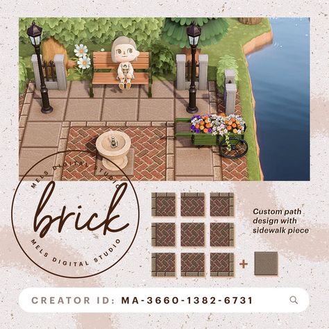 mel on Twitter: "Just posted my brick path to my creator ID! Would love to see if you use them feel free to tag me! #acnh #ACNHDesigns… https://t.co/JHhlr3nGqb" Acnh Brick Designs, Acnh Paths Designs Brick, Brick Path Animal Crossing, Animal Crossing Brick Path, Acnh Brick Path Design, Brick Path Acnh, Acnh Sidewalk, Acnh Brick Path, Acnh Pathing