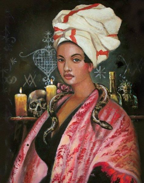 Respected Women, Voodoo Woman, Voodoo Queen, Voodoo Art, Voodoo Priestess, New Orleans History, New Orleans Voodoo, Marie Laveau, Esoteric Symbols