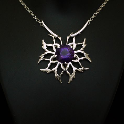 Magic Pendant Fantasy Art, Magic Necklace Fantasy Art, Fantasy Necklace Art, Magic Necklace, Fantasy Pendant, Fantasy Necklace, Pretty Jewelry Necklaces, Purple Jewelry, Magical Jewelry