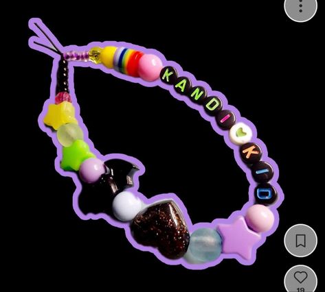 Kandi Kid, Kandi Bracelets, Phone Charm, 6 Inches, Elastic