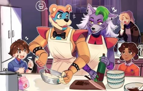 Roxanne Wolf And Gregory Show, Freddy X Roxanne, Gregory X Cassie, Fnaf Story, Dc Comics Series, Roxanne Wolf, Glamrock Freddy, Fnaf Security Breach, Fnaf Sb