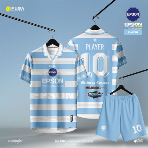 Team name : EPSON Print type : FULLPRINT Material type : Dry-FIT Milano Brand : FUSA APPAREL Do you need a custom design ? Click Link in bio #jersey #mockup #mockupjersey #coreldraw #apparel #jerseymurah #jerseyfutsal #jerseybandung #jerseyfootball #design #designjersey #jasadesign #adidas #adidasjersey #nike #nikejersey #nikefootball #difusainaja #togetherisstrength #fusa #fusain #fusaapparel #fusaapparelcatalog #jerseybogor #bogorpisan #freelance Jersey Futsal, Jersey Mockup, Football Jersey Shirt, Sports Fonts, Men Haircut Curly Hair, Sport Shirt Design, Design Jersey, Go Wallpaper, Animated Wallpapers For Mobile