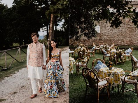 Tuscany Indian Wedding, Sustainable Indian Wedding, Mixed Indian Wedding, British Indian Wedding, Italy Indian Wedding, Indian Wedding In Mexico, Indian Italian Wedding, Micro Indian Wedding, Indian Wedding Mexico