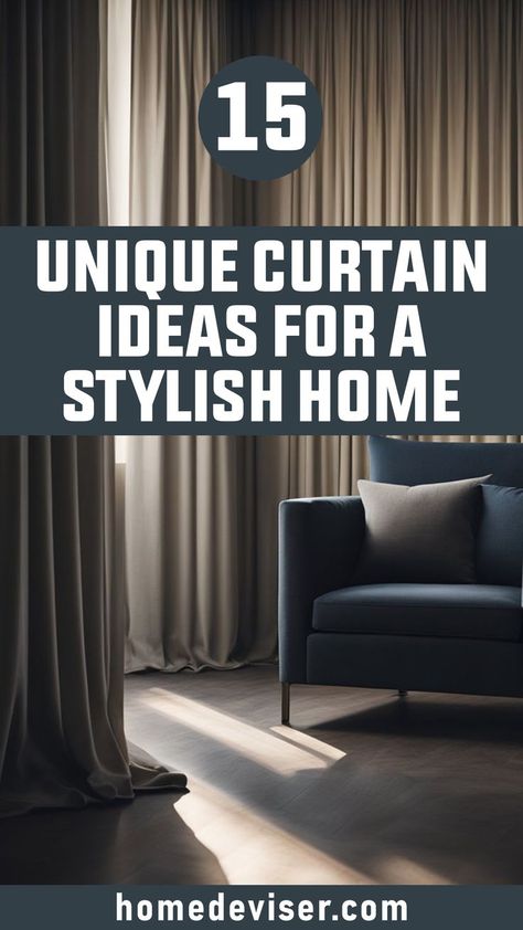 15 Unique Curtain Ideas for a Stylish Home Curtain Walls Bedroom, Curtains And Draperies Living Rooms, Different Color Curtains Same Room, Hotel Curtains Living Room, Livingroom Curtain Ideas, Vintage Bedroom Curtain Ideas, 2 Windows Side By Side Curtain Ideas, Contemporary Living Room Curtains, Fancy Curtains Living Room