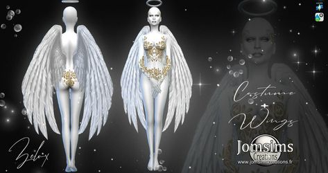 Zelox Costume + Wings [#ts4_adult_fullbody]  [#ts4_adult_acc]  [#ts4_adult_hat]  [#ts4_adult_body]  [#ts4_bacc_dragon] Sims 4 Angel Wings, Sims 4 Wings Cc, Sims 4 Angel Cc, Los Sims 4 Mods, Sims 4 Sims, Sims Medieval, Sims 4 Traits, Sims Packs, Sims 4 Anime