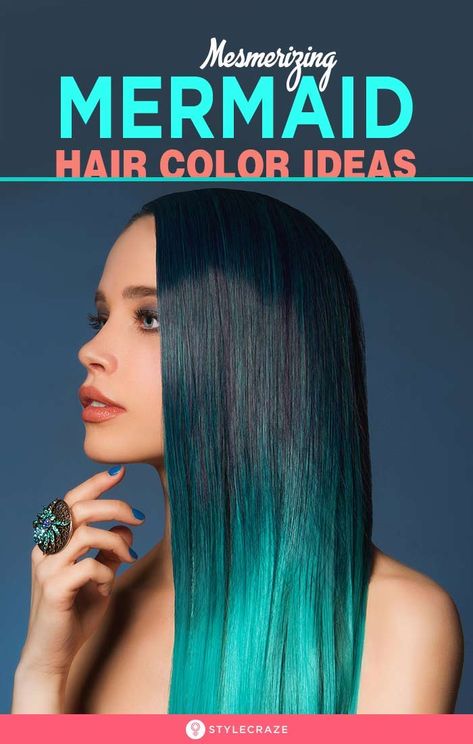 25 Mesmerizing Mermaid Hair Color Ideas: From the vivid hues to the flawless blending, all mermaid styles are unique, and each one is a piece of art. The best part being, there is something for everyone.Following, We’ve put together, a list of 25 gorgeous mermaid hairstyles. #Hair #Hairstyles #HairColor #HairColorIdeas Pic A Boo Hair Color, Unique Hair Dye Ideas For Short Hair, Dark Mermaid Hair, Easy Hair Color Ideas, Mermaid Hair Aesthetic, Mermaid Hair Brunette, Vivid Hair Color Ideas For Brunettes, Mermaid Ombre Hair, Green Mermaid Hair