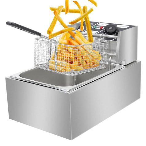 Zimtown 6L Commercial/Home Deep Fryer & Reviews | Wayfair.ca Commercial Deep Fryer, Cooking French Fries, Deep Fat Fryer, Electric Fryer, Electric Deep Fryer, Chicken And Chips, Deep Fryers, Deep Fried Food, Deep Fryer