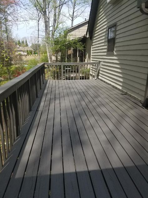 Solid Staining of a Marietta GA 30068 Deck Sherwin Williams Deck Stain, Diy Deck Staining, Urbane Bronze Sherwin Williams, Deck Stains, Deck Stain Colors, Urbane Bronze, Solid Stain Colors, Deck Stain, Solid Stain