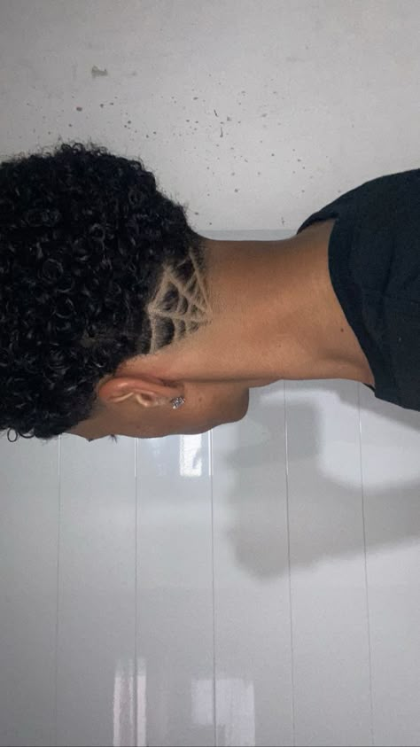 Taper Fade Curly Hair Design, Short Hair Styles Men Curly, Mid Taper With Design, Hair Designs For Men Lines, Back Taper Design Haircut, Curly Hair Haircuts, Curly Hair Designs, Hair Designs For Boys, Haircut Designs For Men