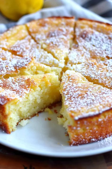 Lemon Almond Butter Cake, Meyer Lemon Cake Recipes, Lemon Based Recipes, Flourless Lemon Cake, Myers Lemon Recipes, Small Lemon Cake, Lemon Cake Aesthetic, Fluffy Lemon Cake Recipe, Lemon Recipes Dessert