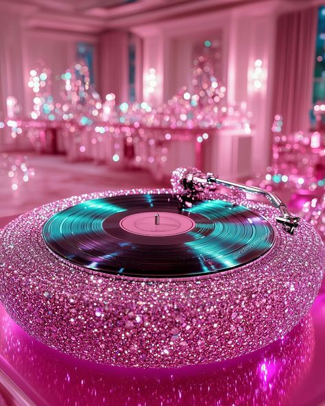 A little Monday morning dopamine- blast your favorite song, pour a coffee and have a little dance party to start the week. 💎🩷🎶🌸 #RecordPlayer #GlitterArt #IridescentAIArt #iridescent #diamonds #mondaymood Pink Cinema Aesthetic, Pink Party Aesthetic, Fashion Aesthetic Pink, Y2k Pink Aesthetic, Venetian Costumes, Birthday Message For Husband, Glitter Aesthetic, Pink Stuff, Pink Life