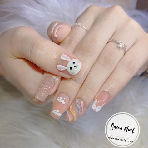 Nail Tay Cute, Nail Han Quoc, Nail Cute, Nail 2023, Quick Nail Art, Bunny Nails, Asian Nails, Hello Nails, Gel Nail Art Designs