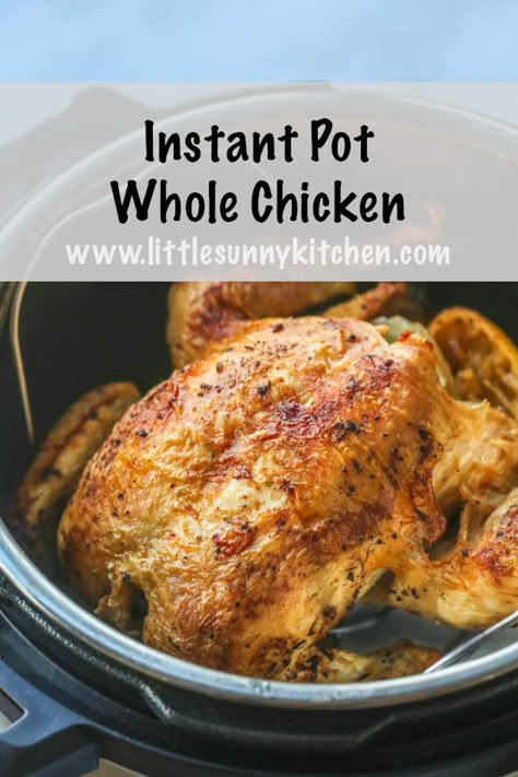 Instant Pot Whole Chicken, Chicken In The Instant Pot, Whole Chicken Recipes, Instant Pot Recipes Chicken, Easy Instant Pot Recipes, Instant Pot Dinner Recipes, Tender Chicken, Frugal Meals, Instapot Recipes