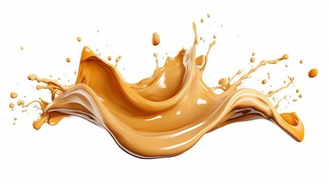 Photo caramel splash isolated on white b... | Premium Photo #Freepik #photo #caramel-sauce #caramel-splash #caramel #toffee Creative Ad Design, Caramel Toffee, Tobi Obito, Creative Advertising Design, Caramel Candy, Caramel Coffee, Aesthetic Japan, Chocolate Caramels, 50 Million