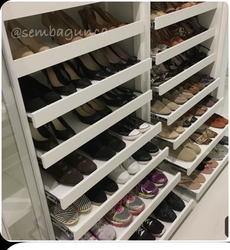 Shoe Drawer Storage, Shoe Drawers In Closet, Shoes Drawer Storage, Closet With Shoe Storage, Hallway Closet Organization, Shoe Closet Organization, Drawer Shoe Storage, Shoe Drawers, Dressing Room Ideas