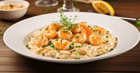 Gordon Ramsay's Seafood Risotto with Shrimp & Scallop: Savor the Sea - Hell's Kitchen Recipes Scallop Risotto Recipes, Scallop Risotto, Risotto With Shrimp, Gordon Ramsay Dishes, Shrimp Risotto, Seafood Risotto, Gordon Ramsay Recipe, Shrimp Scallops, Risotto Rice