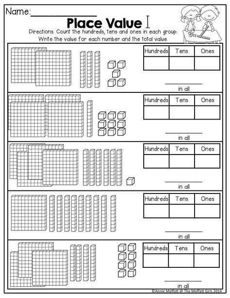 Place Value Worksheets, Mathematics Worksheets, Math Place Value, 2nd Grade Math Worksheets, 2nd Grade Worksheets, Tens And Ones, Second Grade Math, Third Grade Math, Homeschool Math